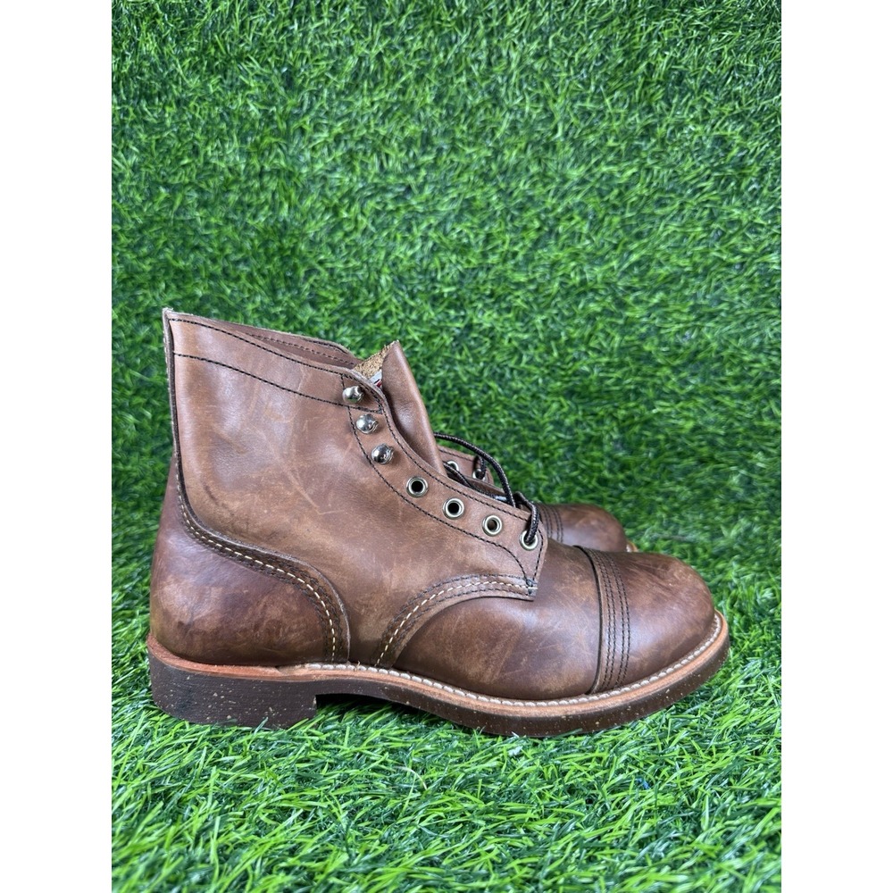 Red Wing Iron Ranger 8111 Men's Cap Toe Leather Boots-Brown 7.5 D